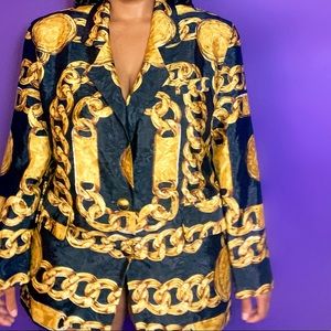 Vintage chain print blazer